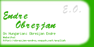 endre obrezjan business card